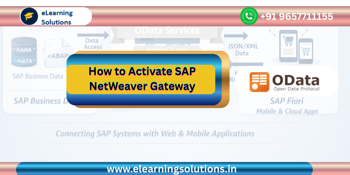 Activating SAP NetWeaver Gateway in SAP System