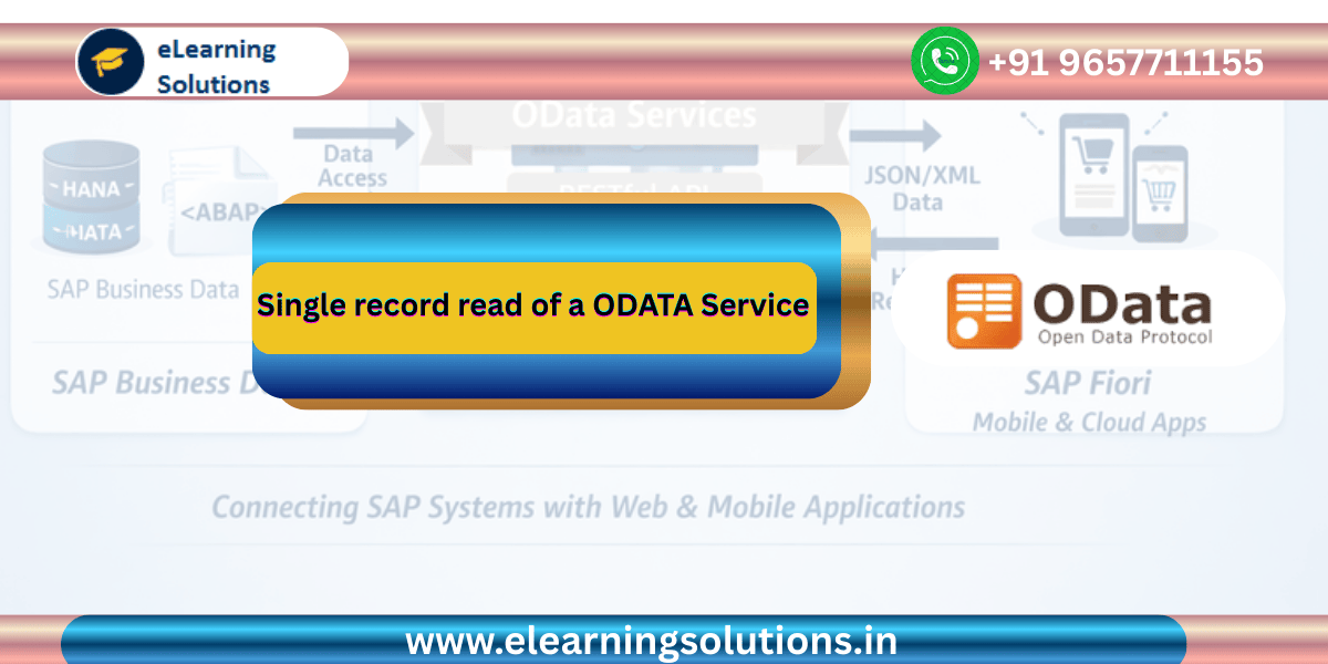 Single record read implementation in SAP OData service using GetEntity method