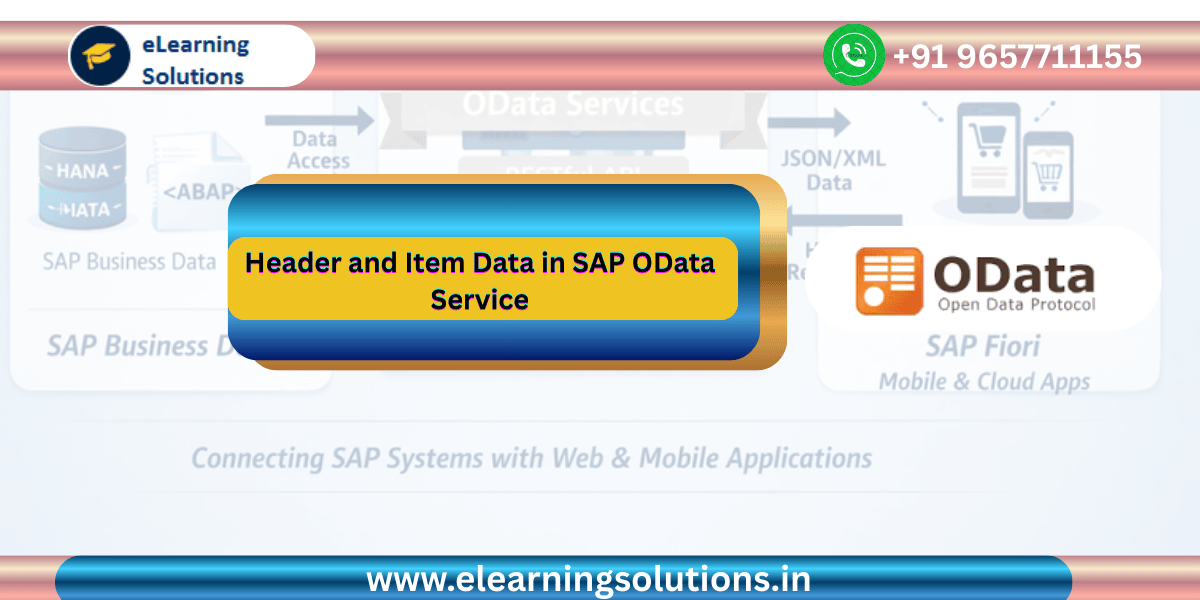 Header and item entity relationship in SAP OData service