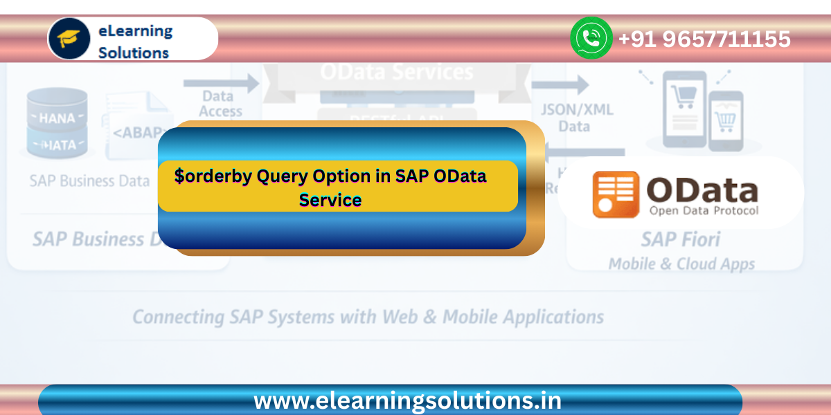 $orderby query option implementation in SAP OData service