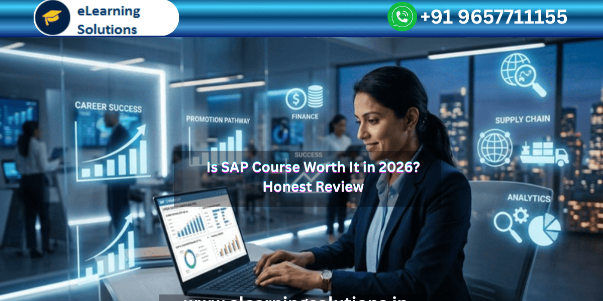 professional analyzing SAP ERP system in modern office environment