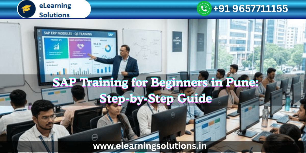 Beginners learning SAP training in Pune classroom with instructor and computers