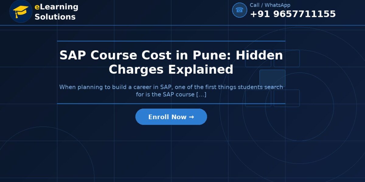 SAP Course Cost in Pune: Hidden Charges Explained