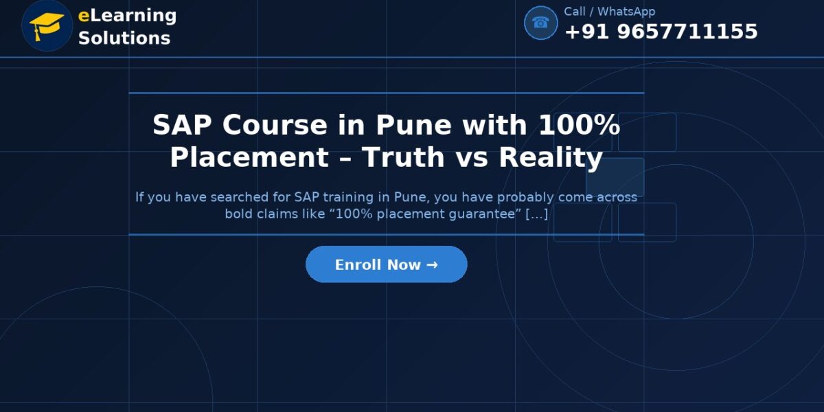 SAP Course in Pune with 100% Placement – Truth vs Reality