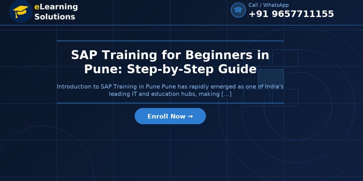 SAP Training for Beginners in Pune: Step-by-Step Guide