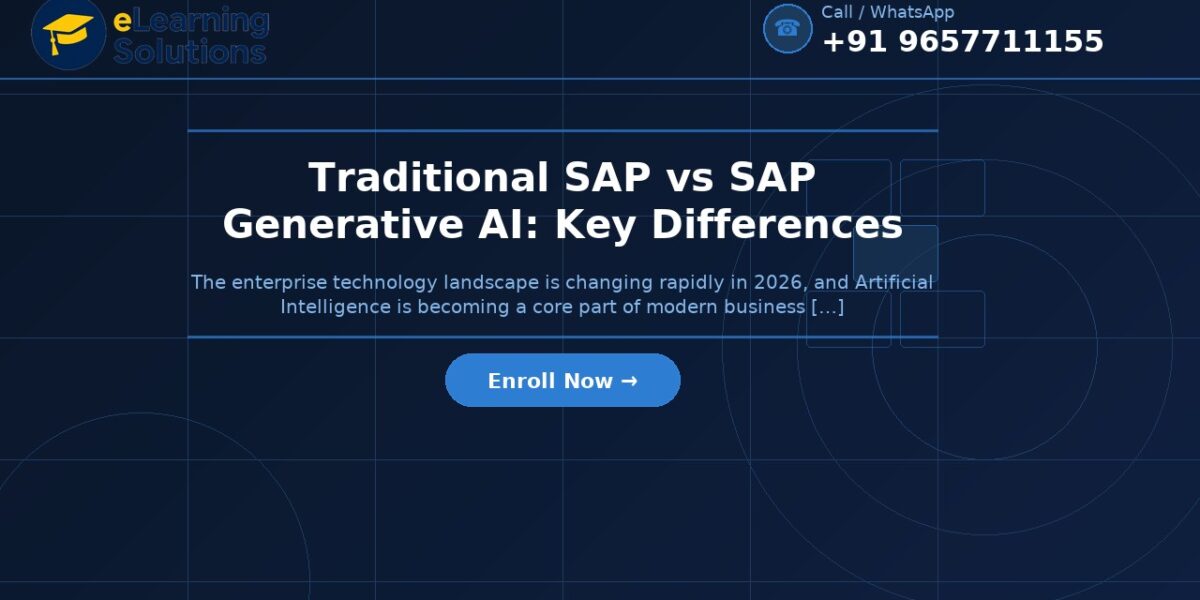 Traditional SAP vs SAP Generative AI: Key Differences