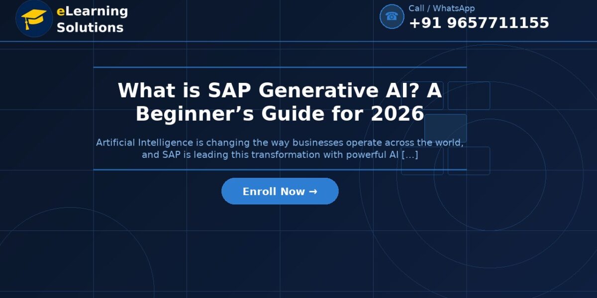 What is SAP Generative AI? A Beginner’s Guide for 2026