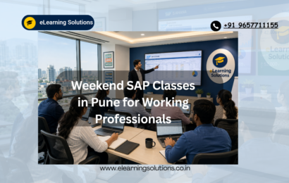Working professionals attending weekend SAP classes in Pune at a modern training institute