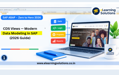 CDS Views in SAP – Chapter 16 of ABAP Zero to Hero series showing Core Data Services, annotations, associations, parameters, DCL access control, and CDS View Entities in Eclipse ADT