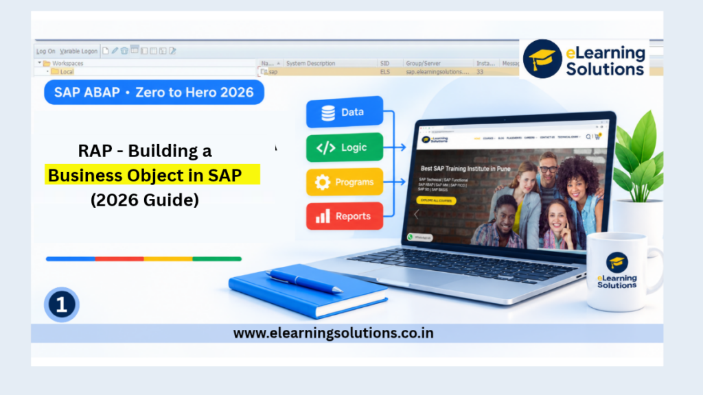 RAP in SAP – Chapter 17 of ABAP Zero to Hero series showing RESTful ABAP Programming Model, Managed vs Unmanaged, Behavior Definition, Behavior Implementation, EML, and Service Binding with Fiori Elements preview