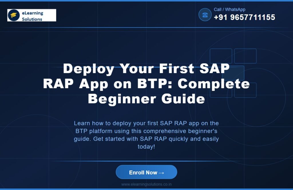 Deploy Your First SAP RAP App on BTP: Complete Beginner Guide