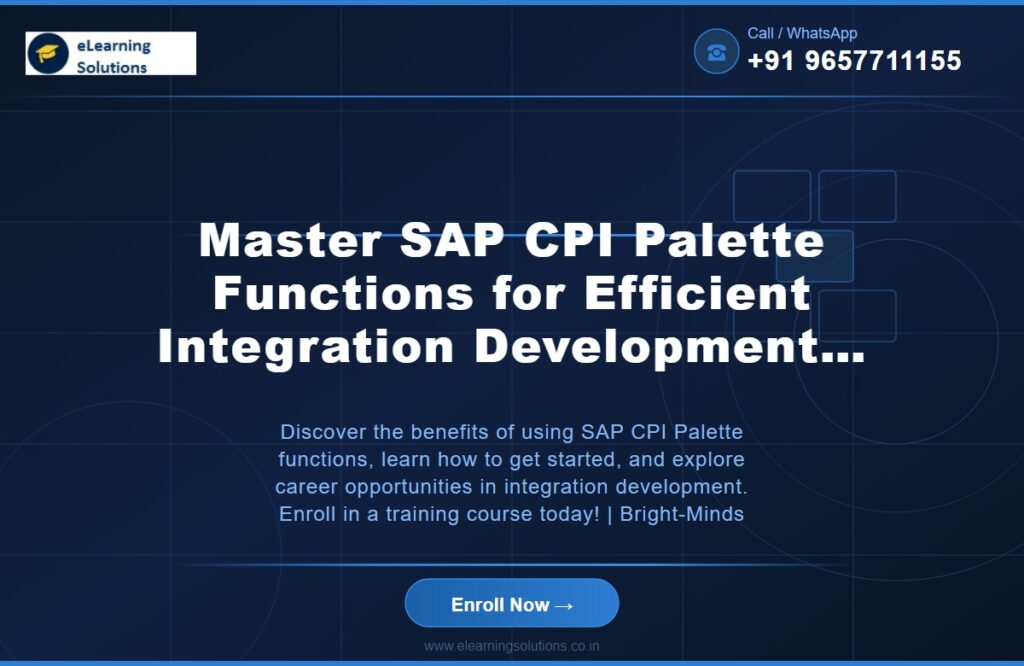 Master SAP CPI Palette Functions for Efficient Integration Development | Bright-Minds